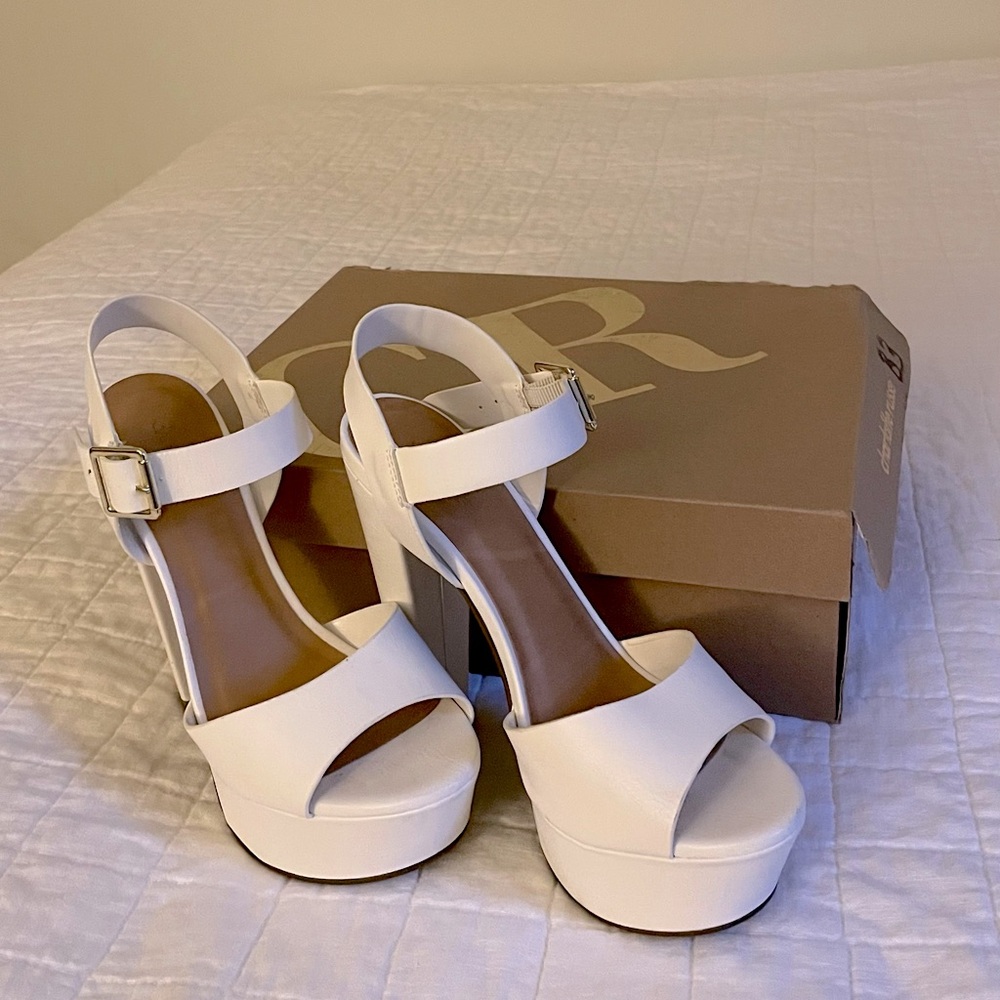 CHARLOTTE RUSSE white platforms